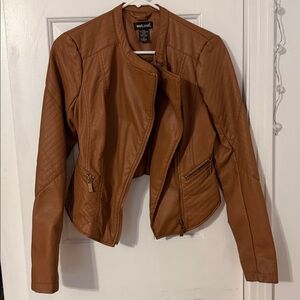 Wet Seal Tan Faux Leather Jacket